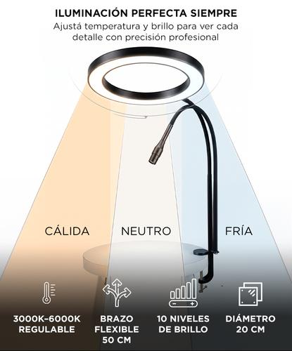 Lámpara UV Uñas Care By Gadnic Con Aro De Luz Ajustable Manicura - 2