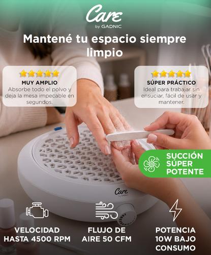 Recolector De Polvo De Uñas Care By Gadnic Control De Velocidad 4500RPM Filtro Reutilizable - 1