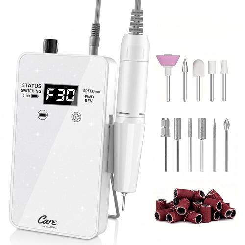 Torno De Uñas Care By Gadnic 35000RPM Recargable Manicura 40W  Con Accesorios  - 0