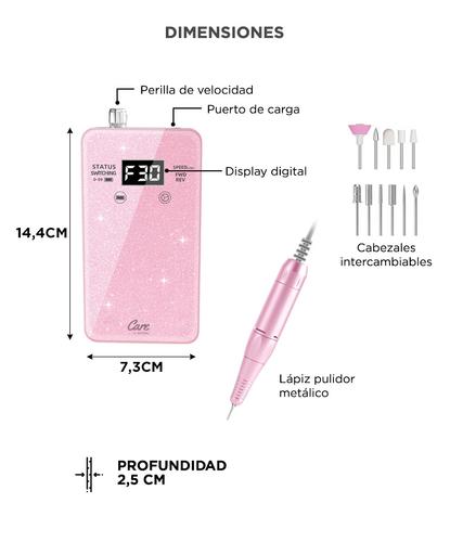 Torno De Uñas Care By Gadnic 35000RPM Recargable Manicura 40W  Con Accesorios  - 5