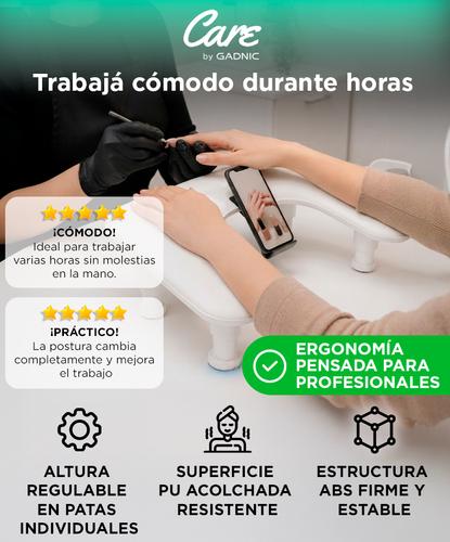 Reposabrazos Manicura Care By Gadnic Altura Regulable 125 - 150 mm Almohadilla Soporte Ergonómico - 1
