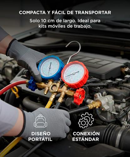 Válvula de Manómetro Gadnic MAN1REF-PRO de Doble Cabeza Fluorada - 4