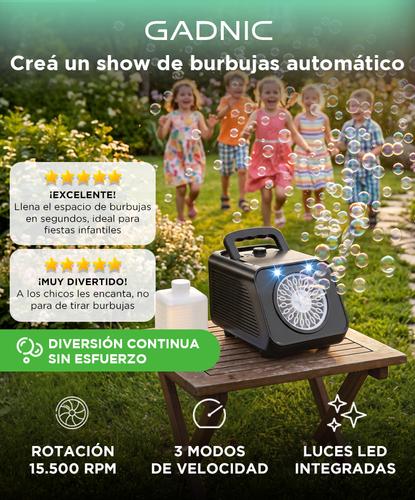 Máquina de burbujas automática Gadnic con LED 3 Velocidades - 1
