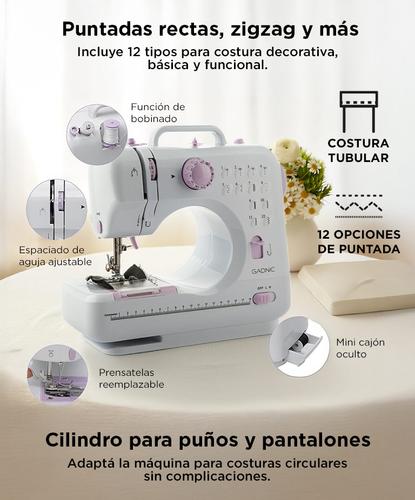 Máquina de Coser Gadnic SW3000 12 Puntadas Pie Falso Overlock Portátil 2 Velocidades Luz Led Y Pedal - 2