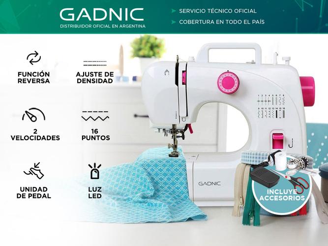 Máquina de Coser Gadnic 508A 16 Puntadas Recta Zig Zag con Pedal - 1