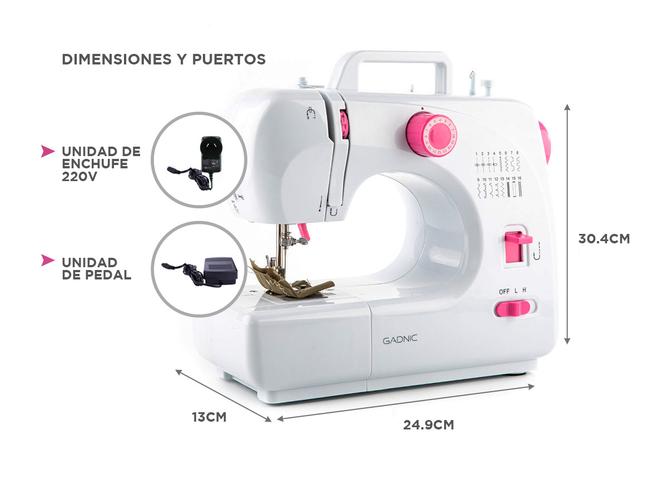 Máquina de Coser Gadnic 508A 16 Puntadas Recta Zig Zag con Pedal - 4