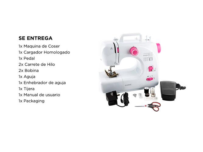 Máquina de Coser Gadnic 508A 16 Puntadas Recta Zig Zag con Pedal - 5