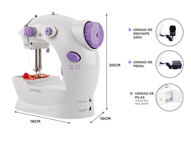 Máquina de Coser Gadnic SW2000 Hogareña Portátil 2 Velocidades Luz Led  - 4