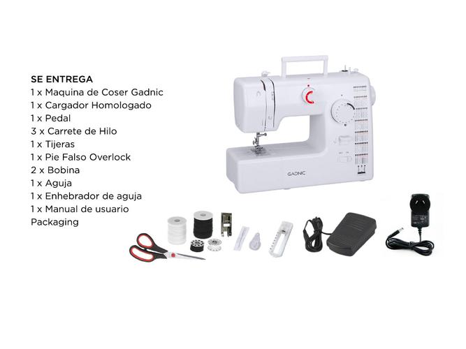 Máquina de Coser Gadnic SW5000 59 Puntadas Falso Overlock Electrónica Pedal Luz Led - 6