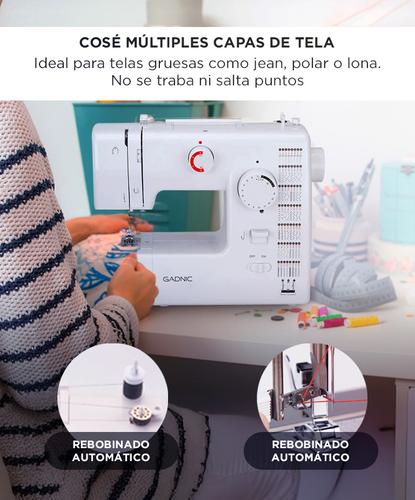 Máquina de Coser Gadnic SW5000 59 Puntadas Falso Overlock Electrónica Pedal Luz Led - 3