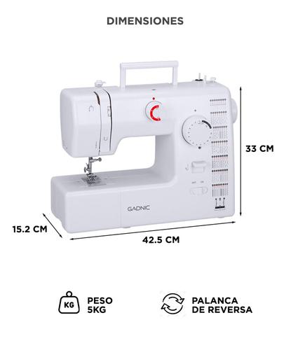 Máquina de Coser Gadnic SW5000 59 Puntadas Falso Overlock Electrónica Pedal Luz Led - 5