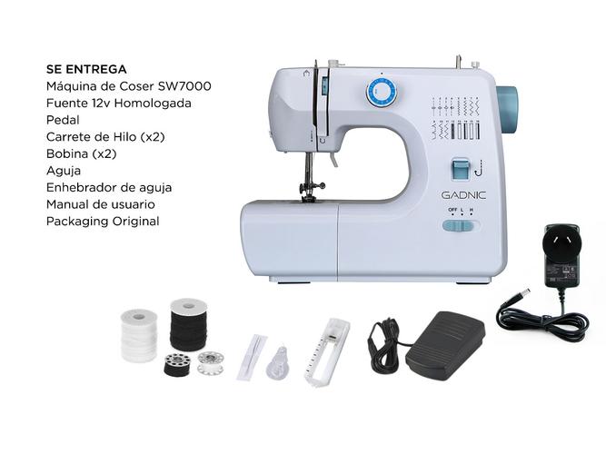 Máquina de Coser Gadnic SW7000 16 Puntadas Portátil 2 Velocidades Pedal y Luz - 6