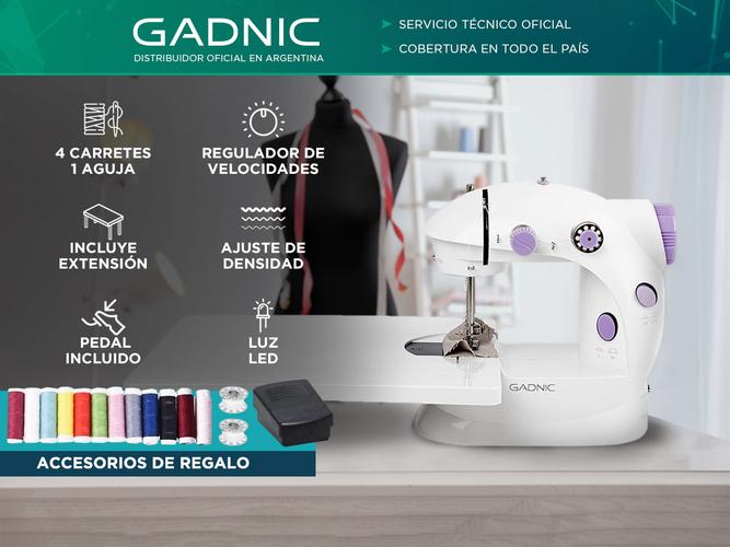 Máquina de Coser Gadnic SW2000 Pro Hogareña Portátil Con Mesa y Accesorios 2 Velocidades Luz Led - 1
