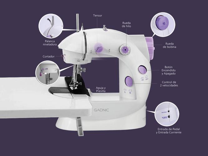 Máquina de Coser Gadnic SW2000 Pro Hogareña Portátil Con Mesa y Accesorios 2 Velocidades Luz Led - 3