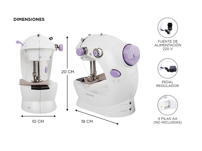 Máquina de Coser Gadnic SW2000 Pro Hogareña Portátil Con Mesa y Accesorios 2 Velocidades Luz Led - 5