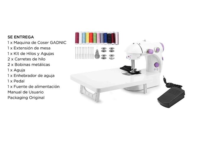 Máquina de Coser Gadnic SW2000 Pro Hogareña Portátil Con Mesa y Accesorios 2 Velocidades Luz Led - 6