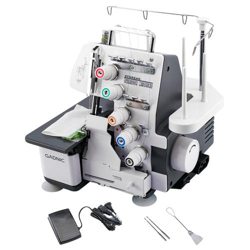 Maquina de Coser Overlock Gadnic SW9900 Semi Industrial 5 Hilos Luz Led y Pedal - 0