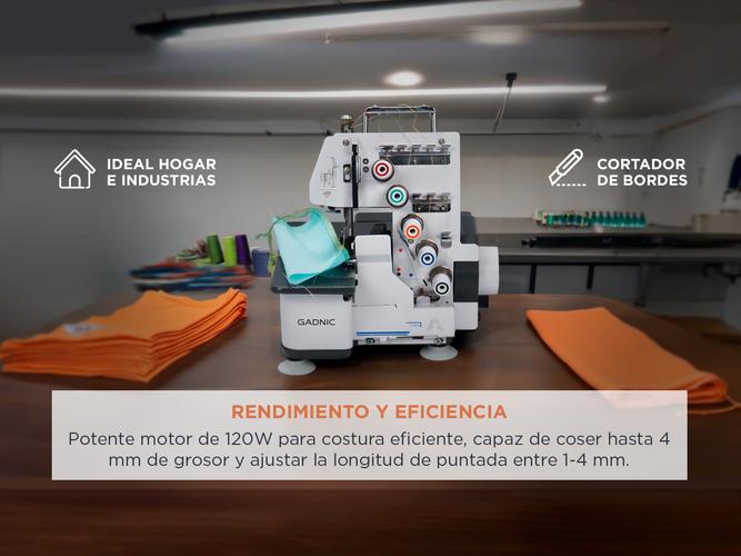 Maquina de Coser Overlock Gadnic SW9900 Semi Industrial 5 Hilos Luz Led y Pedal - 2