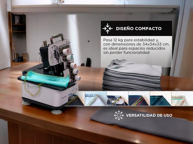 Maquina de Coser Overlock Gadnic SW9900 Semi Industrial 5 Hilos Luz Led y Pedal - 3