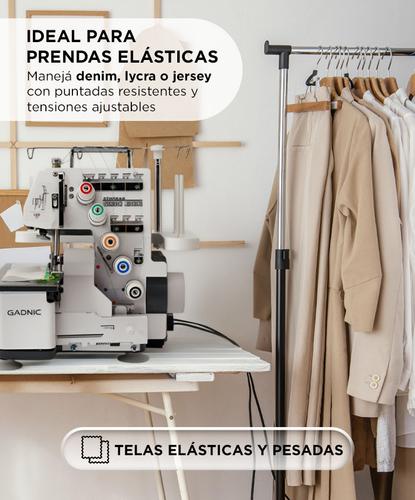 Maquina de Coser Overlock Gadnic SW9900 Semi Industrial 5 Hilos Luz Led y Pedal - 2