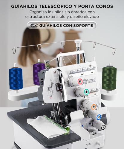 Maquina de Coser Overlock Gadnic SW9900 Semi Industrial 5 Hilos Luz Led y Pedal - 4