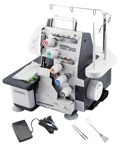 Maquina de Coser Overlock Gadnic SW9900 Semi Industrial 5 Hilos Luz Led y Pedal - 6