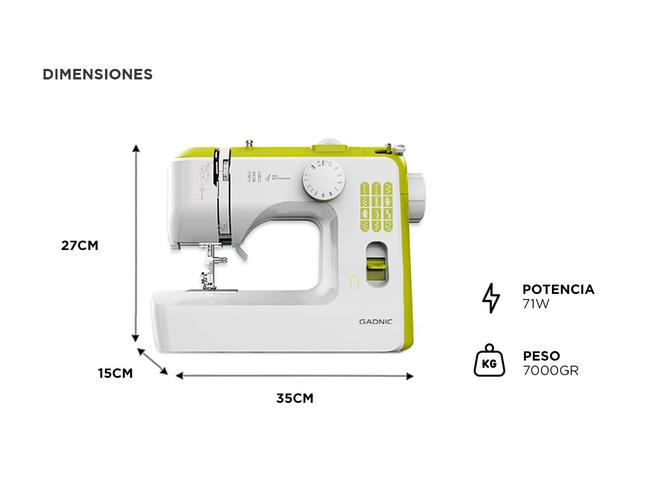 Máquina De Coser Gadnic Multifuncional 12 puntadas - 4