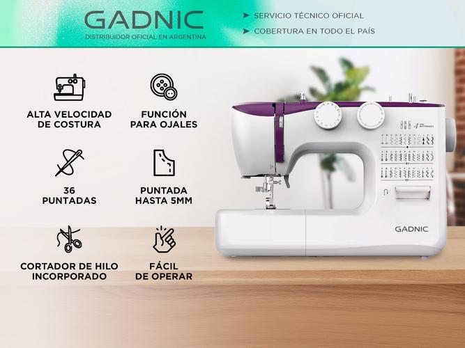 Máquina De Coser Portátil Gadnic 36 Puntadas Automática Pedal y Luz - 1
