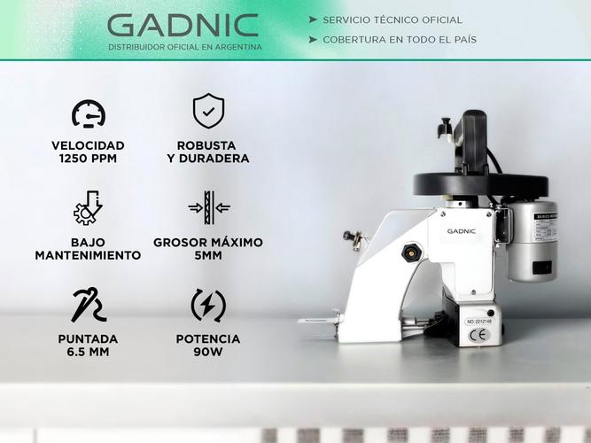 Máquina De Coser Industrial Cerradora de Bolsas Gadnic Bag Closer Pro 90w 1250ppm - 1