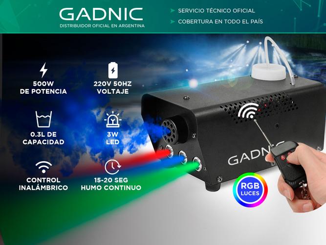 Maquina De Humo Gadnic 500W C/Control Remoto - 1