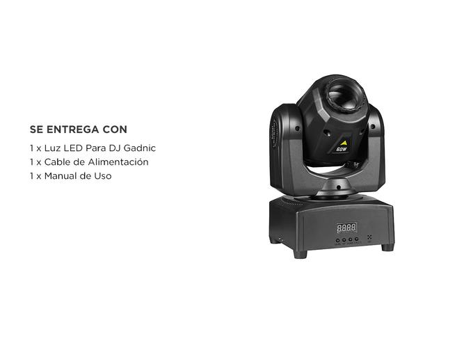 Luz LED Para DJ Gadnic Cabezal Móvil 40w Bid Dipper 220v  - 5