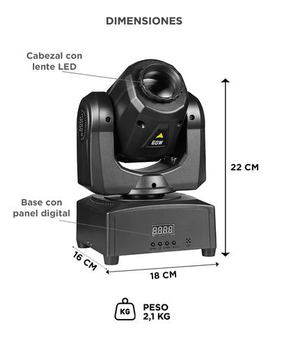 Luz LED Para DJ Gadnic Cabezal Móvil 30w Bid Dipper 220v  - 5