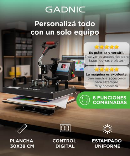 Máquina de Sublimado Estampado Gadnic MS2 Combinada Multifuncional 8 en 1 - 1