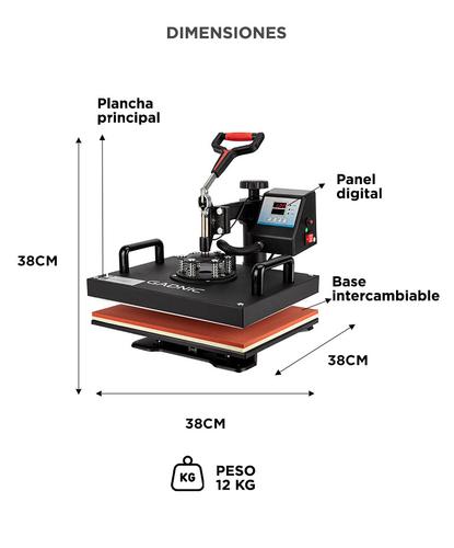 Máquina de Sublimado Estampado Gadnic MS2 Combinada Multifuncional 8 en 1 - 5
