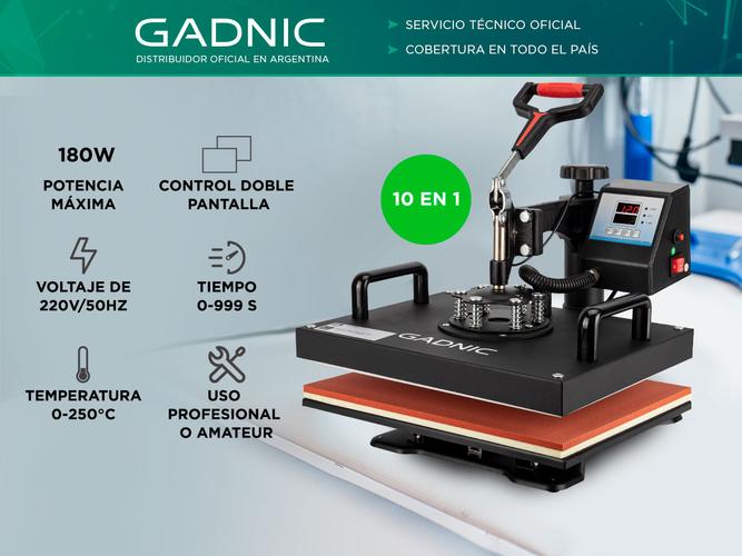 Máquina de Estampado Combinada Gadnic MS5 Multifuncional Diez en Uno - 1