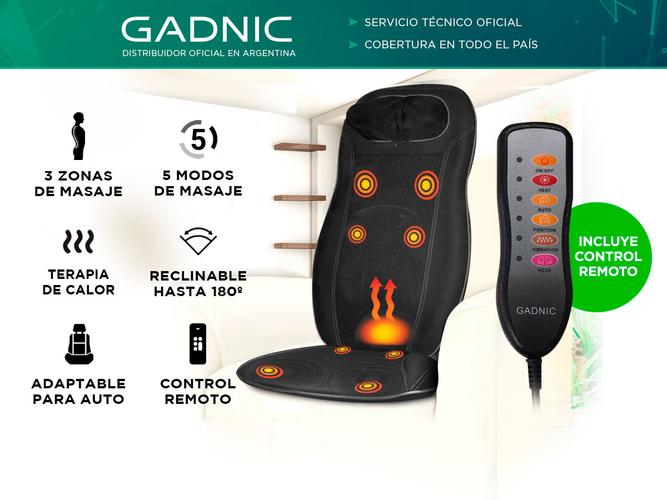 Masajeador Gadnic Alamo Cuello, Espalda y Glúteos 5 Modos Terapia de Calor - 1