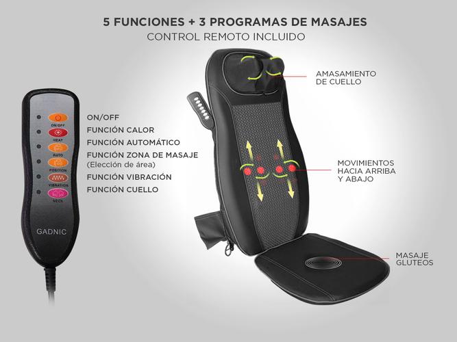 Masajeador Gadnic Alamo Cuello, Espalda y Glúteos 5 Modos Terapia de Calor - 4