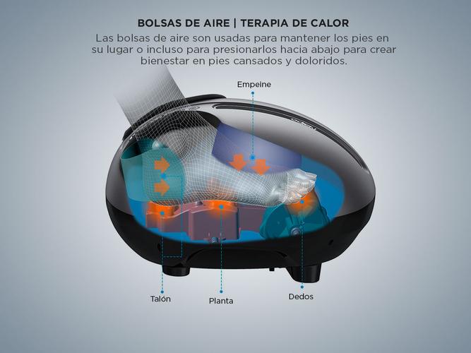 Masajeador Gadnic Foot Massage Luxury Para Pies 2 Modos Terapia Calor - 4