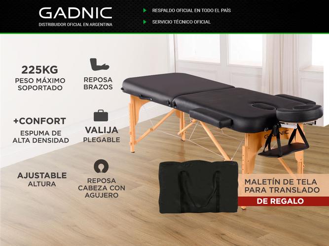 Camilla Para Masajes Gadnic Profesional Hasta 225kg 185x70cm Plegable - 1