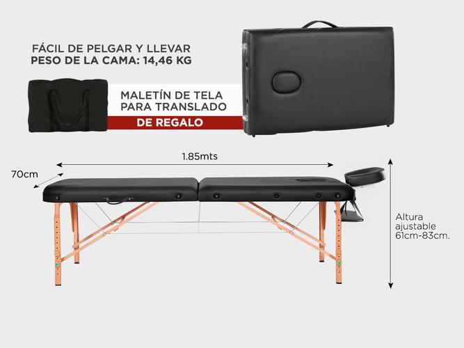 Camilla Para Masajes Gadnic Profesional Hasta 225kg 185x70cm Plegable - 4