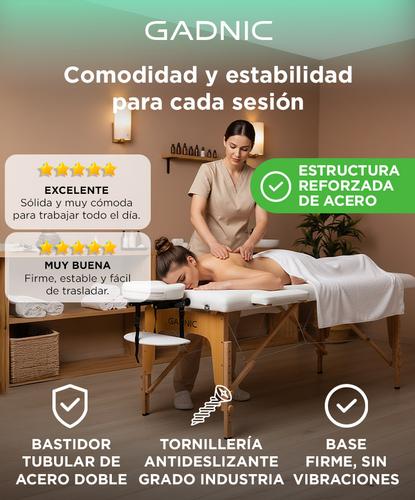 Camilla Para Masajes Gadnic Profesional Hasta 225kg 185x70cm Plegable - 1
