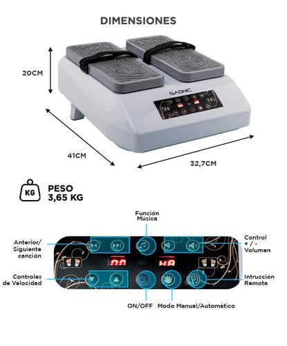 Masajeador Gadnic Easy Move Magnet Pro Piernas y Pies 3 Niveles - 5