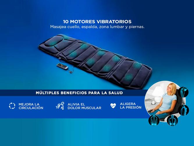Masajeador Gadnic Mat Massager 10 Motores 5 Modos Terapia de Calor - 2