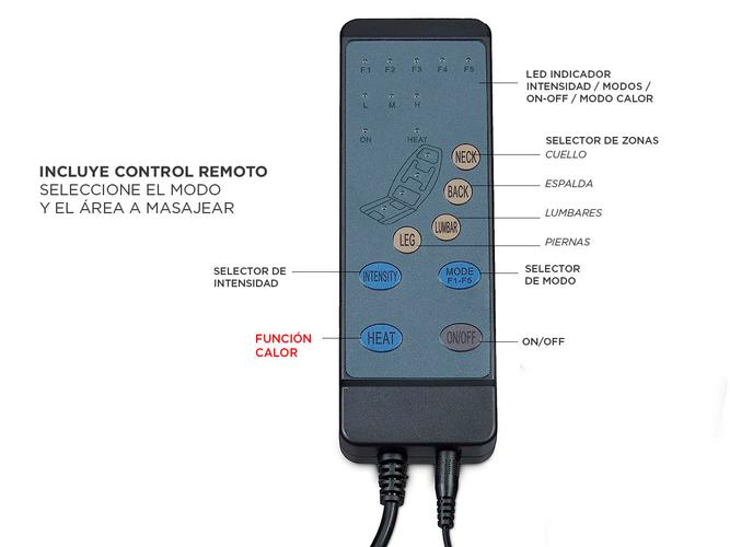 Masajeador Gadnic Mat Massager 10 Motores 5 Modos Terapia de Calor - 5