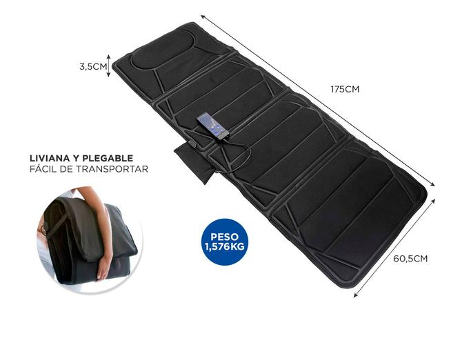 Masajeador Gadnic Mat Massager 10 Motores 5 Modos Terapia de Calor - 6