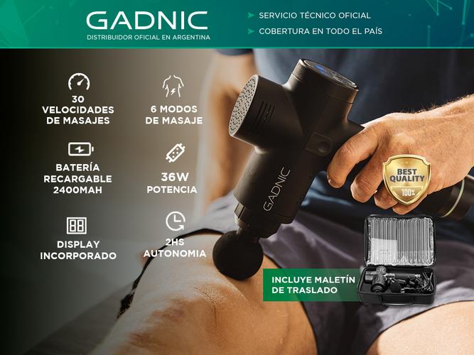 Masajeador Gadnic Massage Gun Pistola Inalámbrica Rehabilitación Fatiga Deportiva Usado - 1