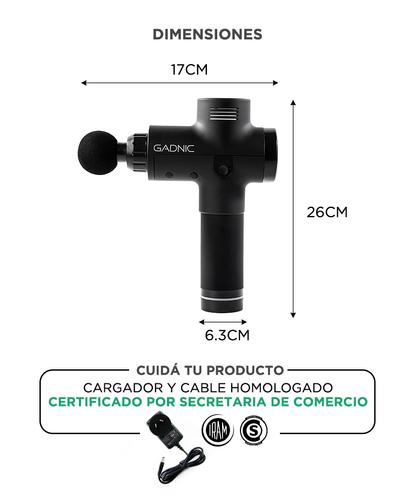 Masajeador Gadnic Massage Gun Pistola Inalámbrica Rehabilitación Fatiga Deportiva - 5