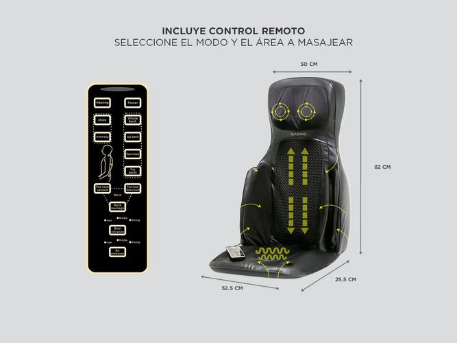 Asiento Masajeador Gadnic CIPRES Cuello Espalda - 4
