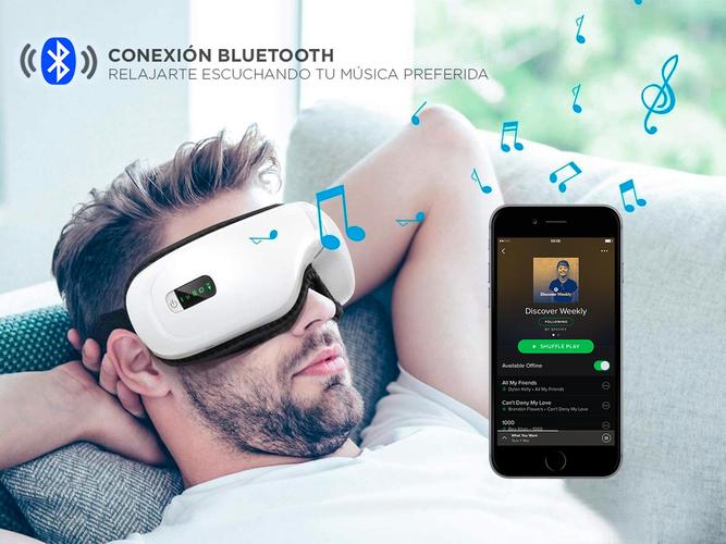 Masajeador Gadnic Shiatsu Para Ojos Terapia de Calor y Vibración con BT - 3