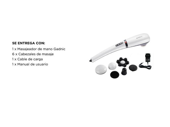 Masajeador Gadnic MAS28 De Mano Cuerpo Completo 6 Velocidades Terapia De Calor - 6